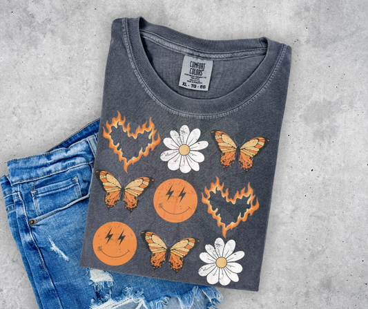 Retro smileys tee