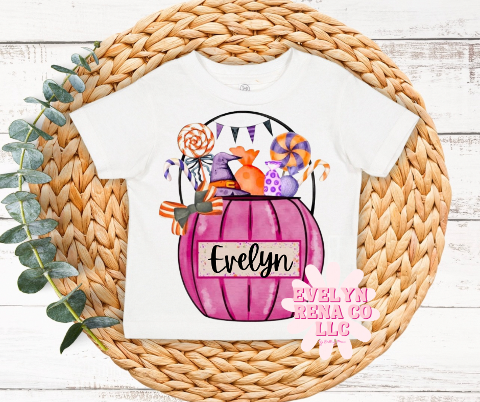 Buckets toddler girl custom tee