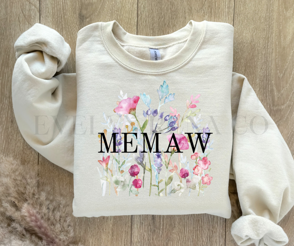 Memaw floral custom