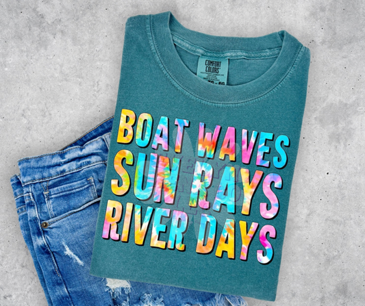 Boat waves tee