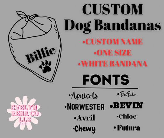 Custom dog bandanas