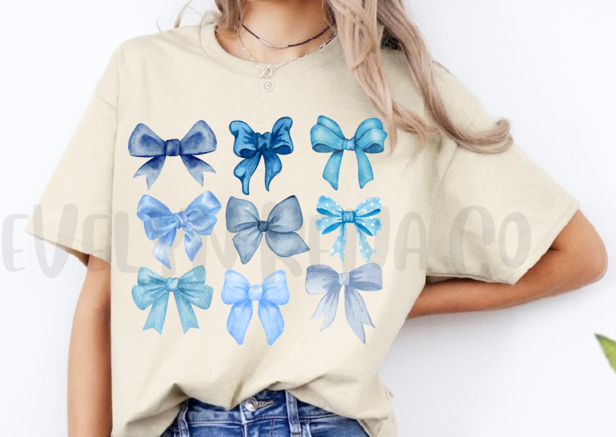 Vintage blue bows